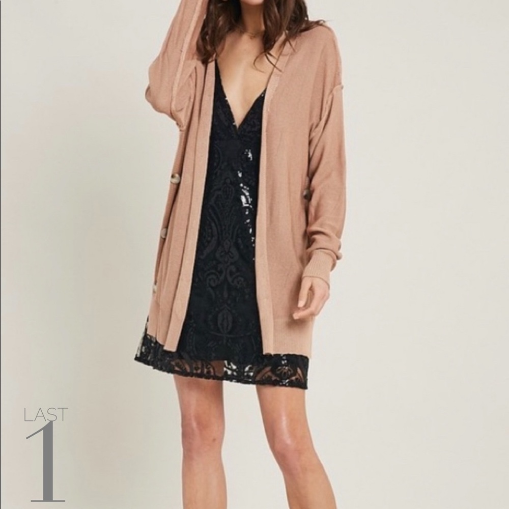 “ZUMA” Cardigan of ZUMA BEACH Set in Rosy Sun